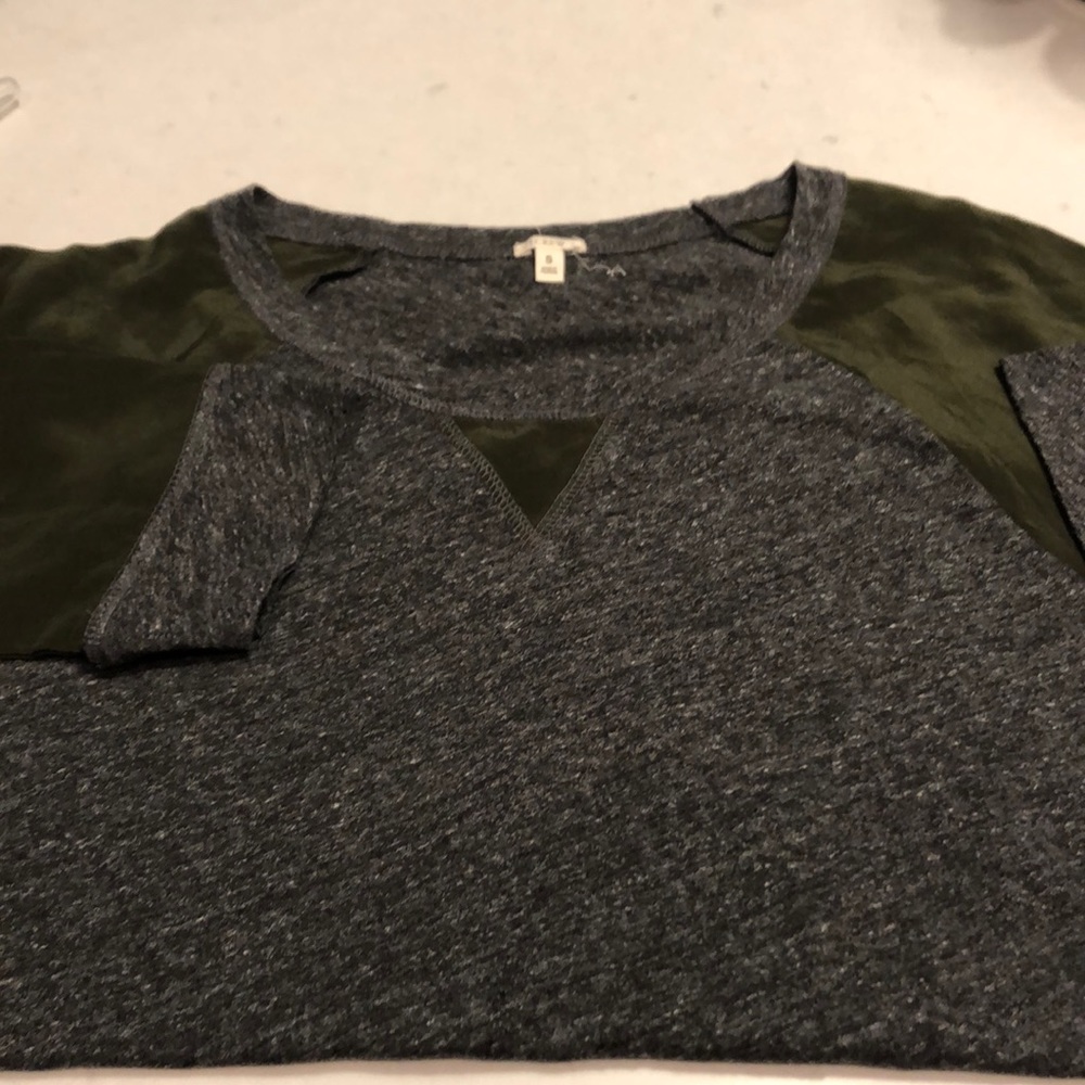Silk/jersey top